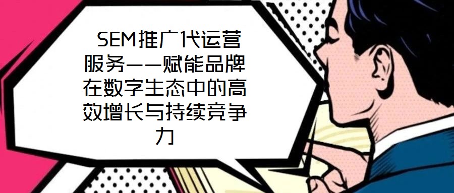  SEM推廣代運(yùn)營服務(wù)——賦能品牌在數(shù)字生態(tài)中的高效增長與持續(xù)競(jìng)爭(zhēng)力