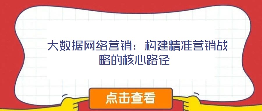 大數(shù)據(jù)網(wǎng)絡(luò)營銷:構(gòu)建精準營銷戰(zhàn)略的核心路徑