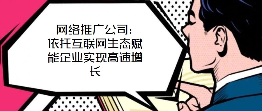 網(wǎng)絡(luò)推廣公司:依托互聯(lián)網(wǎng)生態(tài)賦能企業(yè)實現(xiàn)高速增長