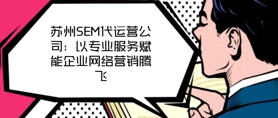 蘇州SEM代運(yùn)營(yíng)公司:以專業(yè)服務(wù)賦能企業(yè)網(wǎng)絡(luò)營(yíng)銷騰飛
