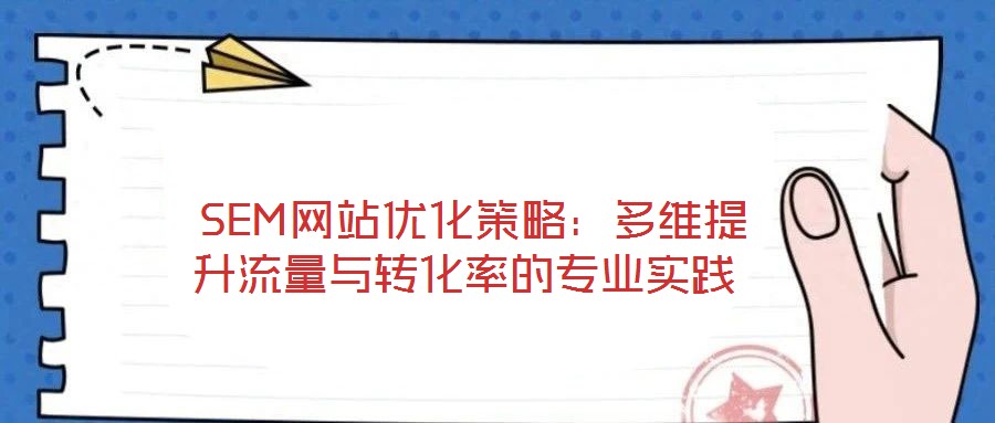 SEM網(wǎng)站優(yōu)化策略:多維提升流量與轉(zhuǎn)化率的專業(yè)實(shí)踐